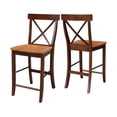 thumbnail image 3 of Home Square Furniture X-Back Counter Height Stool - Set of 2, 3 of 11
