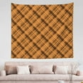 thumbnail image 1 of Fawn Striped Tapestry, Abstract Grid Wall Decor Home Decor Bedroom Living Room Dorm Tapestry Room Wall Hanging, 60 x 51 inch, 1 of 8