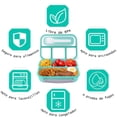 thumbnail image 3 of Contenedor de Alimentos Lonchera Lunch Box Contenedor Topper Hermético con 4 Divisiones Segos Contenedor Hermético, 3 of 4