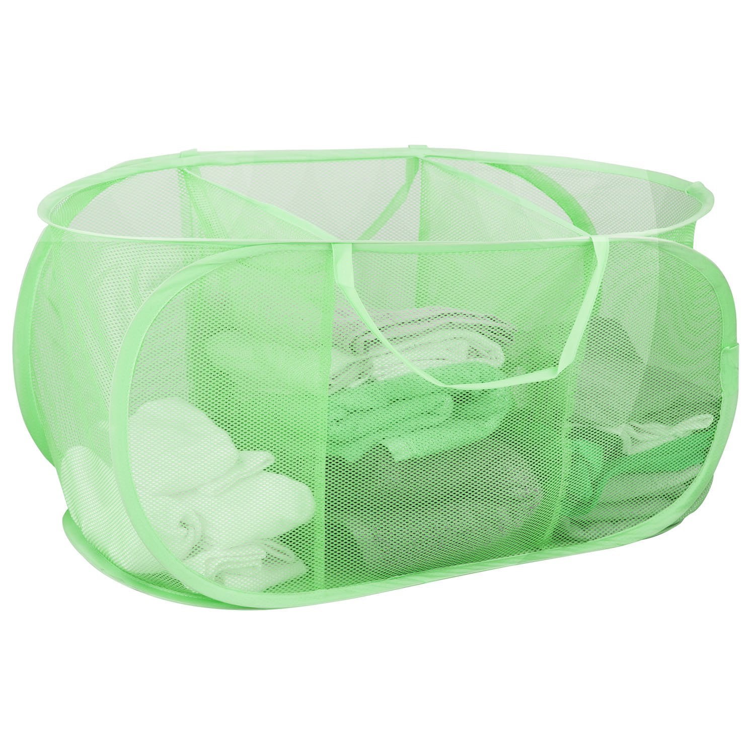 three compartment laundry basket