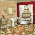 thumbnail image 2 of Gorham, Gregory 12x12 Black Ornate Wood Framed with Double Matting Museum Art Print Titled - Leopard Florentine Bath, 2 of 4