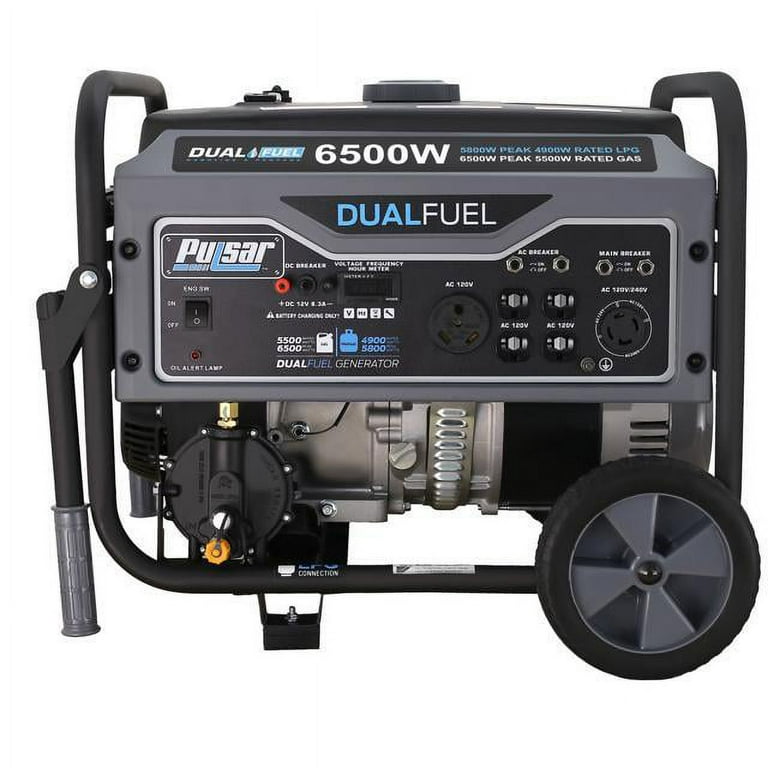 Pulsar G65BN Portable Gas/LPG Dual Fuel Generator - 5500 Rated Watts & 6500 Peak Watts - RV Ready - CARB Compliant Pulsar G65BN Portable Gas/LPG Dual Fuel Generator - 5500 Rated Watts & 6500 Peak Watts - RV Ready - CARB Compliant