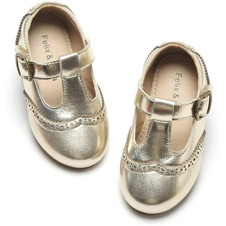 Toddler Little Girl Mary Jane Dress Shoes - Ballet Flats for Easter Flower Girl Party School Shoes