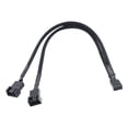 thumbnail image 1 of 4 Pin Y Splitter Cable 4 Pin PWM Female to 3/4 Pin Motherboard CPU Fan PC Case Fan Extension Adapter Cable Fan Cooling Accessory Black, 1 of 5