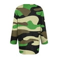 thumbnail image 5 of GIPQJK Short Shirts for Women 2024 Vacation Trendy Round Neck Going Out Sweatshirts Tops Plus Size 3/4 Sleeve Camo Print Loose Casual Tunic Clothes Green,S, 5 of 5