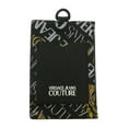 thumbnail image 3 of Versace Jeans Couture Black Gold Leather Baroque Brush Pattern Lanyard Cardholder for mens, 3 of 5