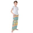 thumbnail image 3 of FORMRS Boys Pajama Pants with Pockets Size 11-12Y Kids Lounge Sleep Bottoms, Retro Beige Rainbow, 3 of 8