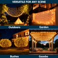 thumbnail image 6 of Joyfy 2 Pack of 150 Christmas Net Lights for Bushes,4 x 6 FT Warm White Incandescent Christmas Lights Net Lights Outdoor Mesh Lights for Bushes Garden Party Xmas Tree Decoration, 6 of 8