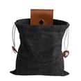 thumbnail image 3 of Bolsa de lona plegable con cordón para recolectar frutas, ideal para acampar y hacer senderismo. negro, 3 of 8
