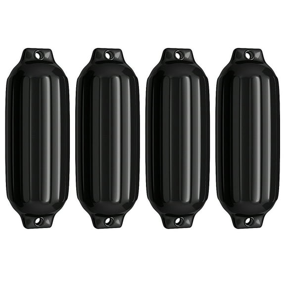 Costway 4 Ribbed Marine 8.5''X 27''Boat Fender Vinyl Bumper Dock Shield Sturdy Black