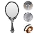 thumbnail image 4 of 1pc Vintage Style Handheld Mirror Ladies Cosmetic Mirror Carving Pattern Mirror, 4 of 8