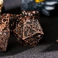 thumbnail image 2 of Cusdie 7-Die Metal DND Dice Set, Dragon Wings Design Metal Polyhedral D&D Dice Set for DND Dungeons and Dragons TTRPG Role Playing Games, 2 of 5