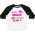 thumbnail image 3 of Inktastic Valentine's Day My Nonni Loves Me Hearts and Lips Boys or Girls Toddler T-Shirt, 3 of 5