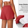 thumbnail image 3 of Pantalones cortos para correr Hukapapa para mujer con bolsillos Pantalones cortos deportivos de fitness de cintura alta Pantalones cortos de fitness Pantalones de fitness sueltos con cintura, 3 of 5