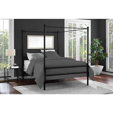 Mainstays Metal Canopy Bed, Multiple Colors, Multiple (Best White Metal Bands)