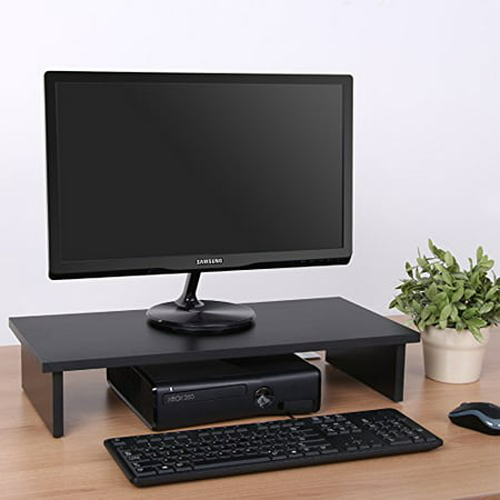 FITUEYES Computer Monitor  Riser with storage space Desktop Stand 4.7'' High 23.6''Wide  for LED LCD flat Screen TV (Best Monitor Stand For 2 Monitors)