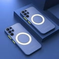 thumbnail image 1 of Matte Frosted For Magsafe Magnetic Wireless Charging Case For Samsung Galaxy S24 S23 S22 S21 Ultra Plus FE Shockproof Hard Cover Blue For S24Plus, 1 of 6