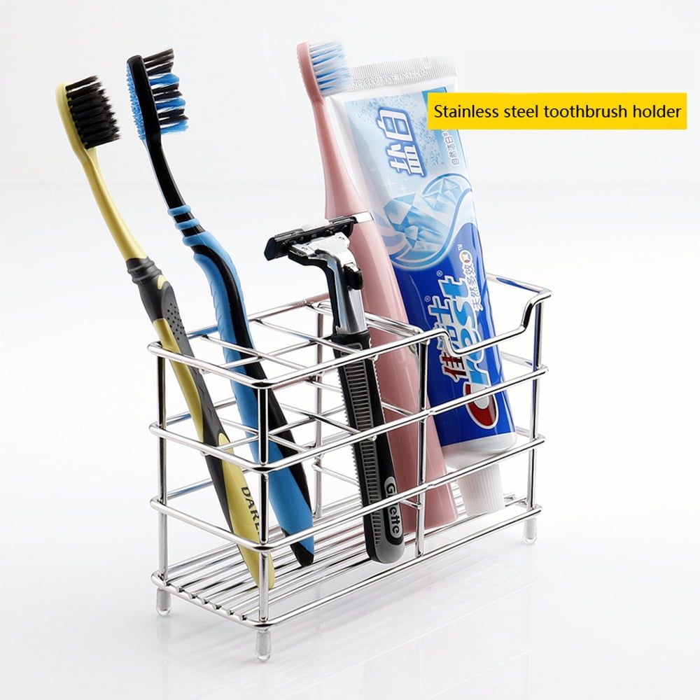 Stainless Steel Toothbrush Holder Toothpaste Storage Rack Organizer Bathroom G Stainless Steel Toothbrush Holder Toothpaste Storage Rack Organizer Bathroom G