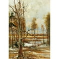 thumbnail image 2 of Julius Sergius Klever 14x18 Gold Ornate Wood Frame and Double Matted Museum Art Print Titled - An Early Spring Landscape with a Beech Tree in the Foreground (1906), 2 of 4