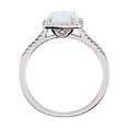 thumbnail image 2 of Sterling Silver Size 5 Simulated Opal Round 7mm Polished Opal and .01 Dwt Diamond Ring, 2 of 3