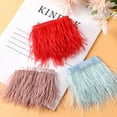 thumbnail image 3 of Party Crafts Accessories DIY Wedding Dress 8-10 CM Wide Ostrich Feathers Trim Plumes Ribbon Selvage 1 Meter Long SHRIMP PINK, 3 of 8