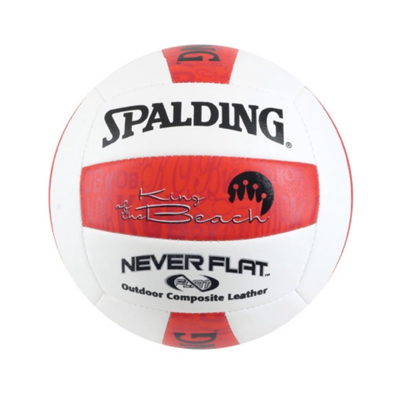Spalding 72-070E King of The Beach Never Flat Red-White Volleyball