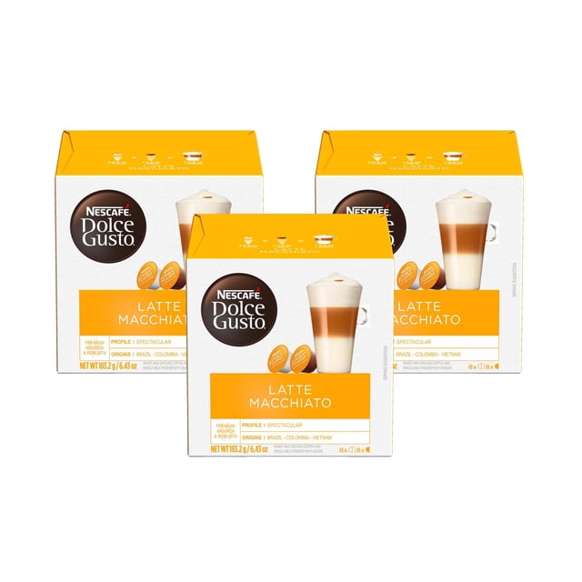 Cápsulas de café Nescafe Dolce Gusto Latte Macchiato Paquete de 3