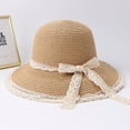 thumbnail image 7 of LinYooLi New Summer Lace Lace Bow Straw Hat For Women's Outdoor Sunshade And Sunscreen Tourism Beach Hat Fisherman Hat, 7 of 7