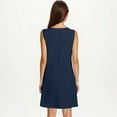 thumbnail image 7 of Up to 30% off Summer Dress, Women's Solid Sleeveless Round Neck Sexy Elegant Club Party Tunic Mini Dresses Casual Vacation Dress(Navy,S), 7 of 7