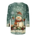 thumbnail image 4 of Gamivast Christmas Tunic Tops for Women Plus Size Crew Neck Santa Claus Graphic Tees Casual 3/4 Sleeve T Shirts Cute Holiday Xmas Trees Tops Fashion Trendy Party Blouses, 4 of 6