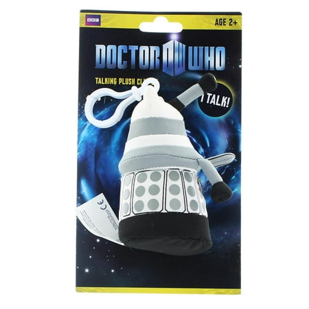 Doctor Who White Dalek 4" Talking Plush Clip On