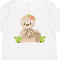 thumbnail image 4 of Inktastic Sloth Mom with Baby Sloth and Flowers Boys or Girls Long Sleeve Toddler T-Shirt, 4 of 5