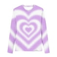 thumbnail image 2 of ATOGUTA Boys Girls Oversized T Shirts Unisex Valentine's Day Shirts Funny Love Heart Kids Pollover Tops Purple, Size 3T-14, 2 of 4