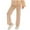 Beige, variant on Women's Knit Straight Leg Pants with Elastic Waist, Soft Comfortable Lounge Trousers Breathable Casual Comfort Fit Pull-On Pants S-XL