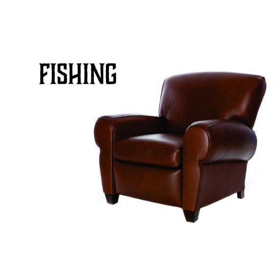 Decal Wall Sticker - Fishing Text Lettering Men Home Decor Picture Art 10x16 Inches