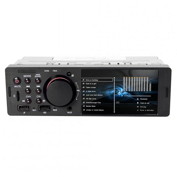12v Universal Car MP5 Player Dual Usb Charging Bluetooth U Disk Card Reader Black 8 Lights Camera