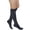 Gray, variant on duomed Freedom Patterned 20-30 mmHg Knee High Closed Toe Compression Socks, Black, Medium