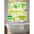 thumbnail image 5 of Abstract Art Green Plant Ink Painting Sheer Curtains 72 Inches Long 2 Panels Light Filtering Semi Sheer Window Curtains Drapes for Bedroom Living Room 52"x72"&nbsp;2&nbsp;&nbsp;Panels, 5 of 7