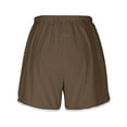 thumbnail image 5 of TRUBKH shorts for women athletic shorts for women linen shorts womens shorts casual bermuda shorts for women Coffee XL, 5 of 6
