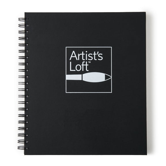 Artist's Loft Black Hard Cover Mixed Media Pad, 8.5" x 11", 6 Pack