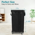 thumbnail image 5 of Crtynell Laundry Hamper with 4 Wheels,100L Rolling Laundry Basket,600D Oxford Fabric Round Laundry Cart,Steel Frame and Removable Laundry Bag, 5 of 9