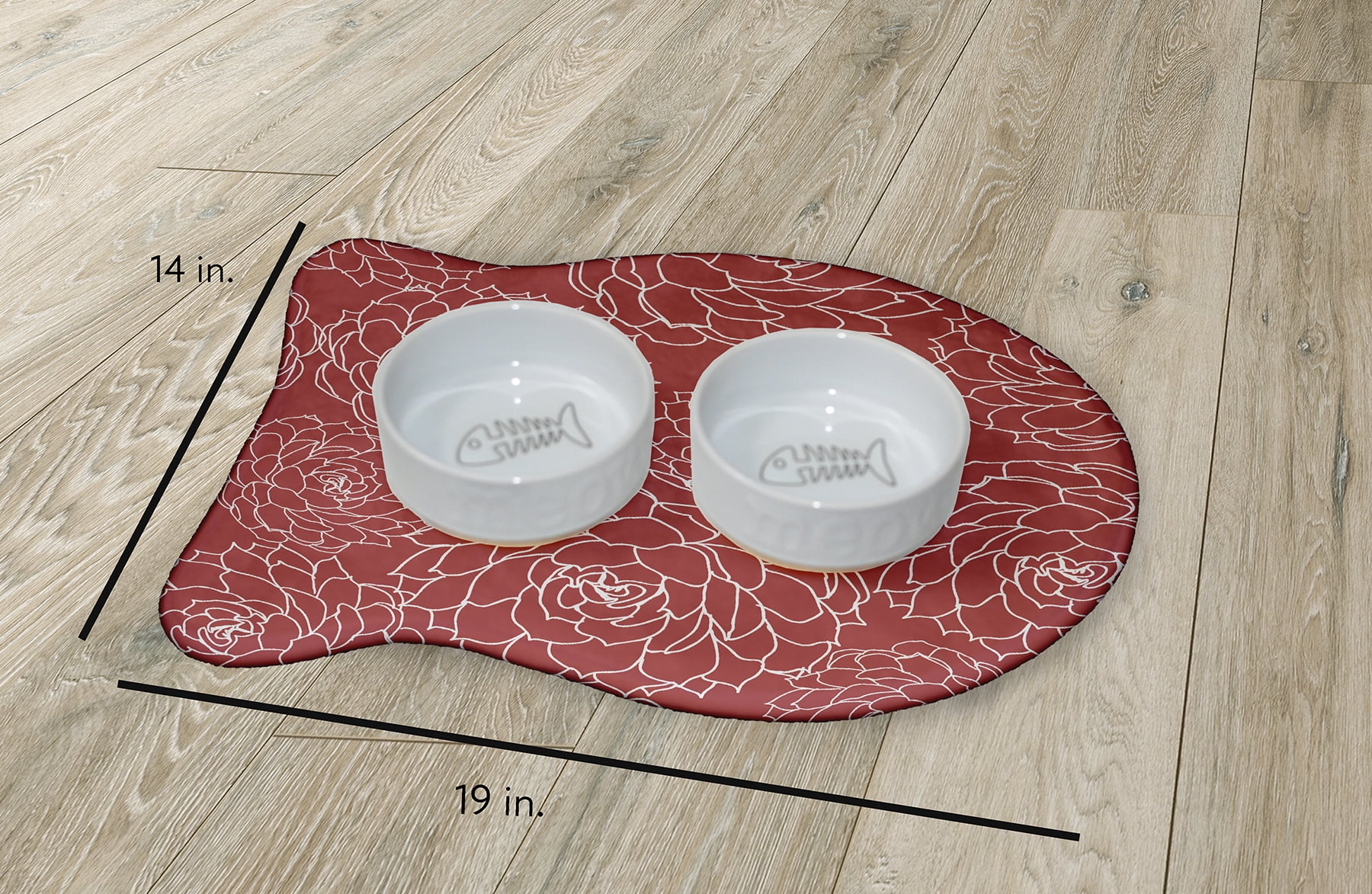 Simply Daisy Olena Fish Shape Pet Feeding Mat for Cats