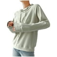 thumbnail image 4 of Gift for Adults Sweatshirts for Women Fashion Fall Womens Tops Women's Casual Color Hooded Pocket Long Sleeved Sweater Jacket, 4 of 5
