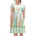 thumbnail image 1 of Vsdgher Livres pour Femmes Été 2025 Robes Midi Décontractées Légères Manches Courtes Col Rond Robe de Plage, 1 of 6