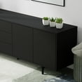 thumbnail image 3 of Atlas 78" x 28" Highboy Modern TV Stand Cabinet And Sideboard - Black Frame, Black Door/Drawers, Black Base, 3 of 8