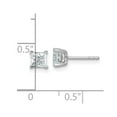 thumbnail image 4 of 14k White Gold 1 carat Lab Grown Diamond VS+ F+ Princess Complete Four Prong Stud Earrings, 4 of 5