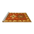 thumbnail image 2 of Ahgly Company Machine Washable Indoor Rectangle Geometric Yellow Traditional Area Rugs, 4' x 6', 2 of 4