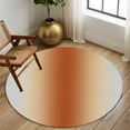 thumbnail image 3 of Grey Caramel Orange Gradient Washable Round Area Rug 6 ft, Minimalist Ombre Modern Art, Soft Non Slip Rugs Stain Repellent Indoor Felt Carpet for Living Dining Room Bedroom Home Office, 3 of 9