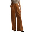 thumbnail image 2 of Women's Work Pants Wide Leg Dress Pants High Waisted Casual Business Pants Slacks for Office and Formal Occasions,Ginger,XL, 2 of 2