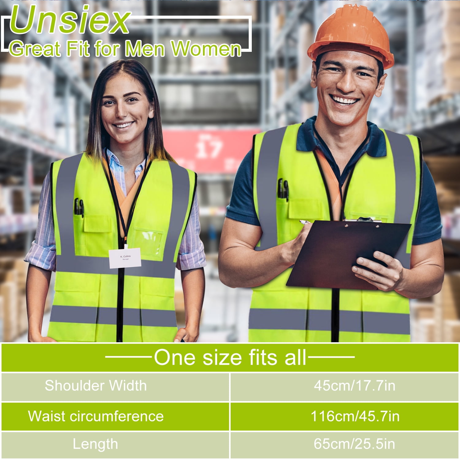 Cooling Safety Reflective Vest with 6pcs Ice Packs - Work Vest with Pockets High Visibility Security Vest for Men Women